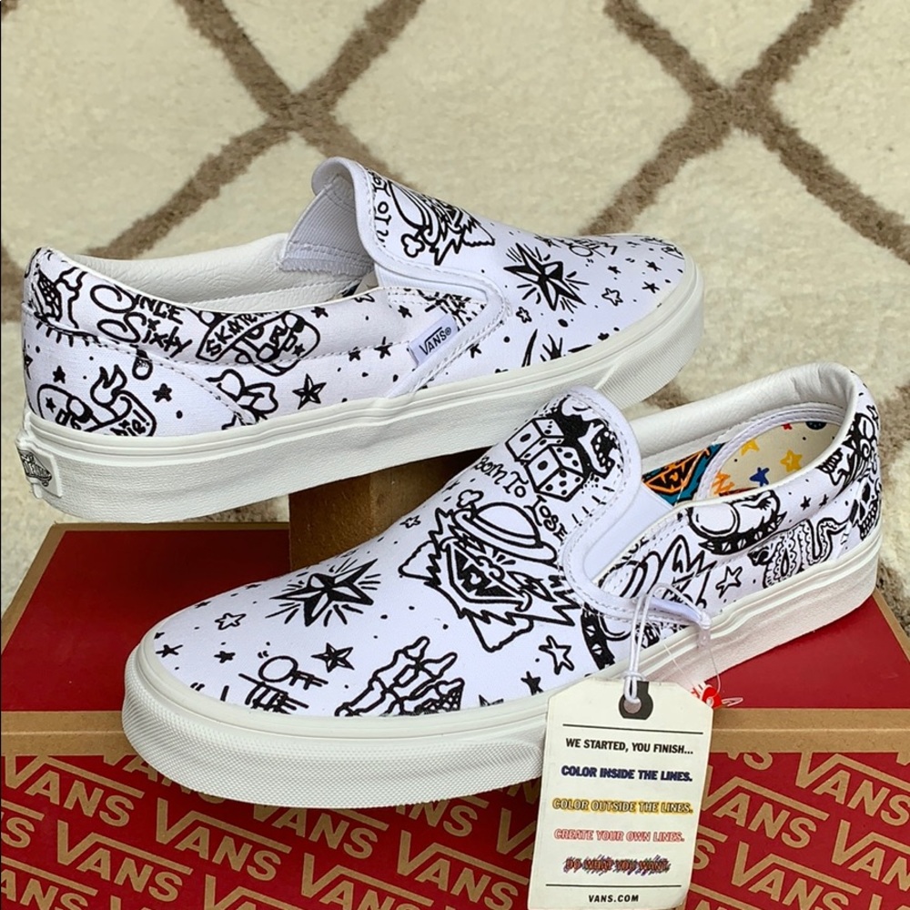 VANS CLASSIC SLIP-ON U-Color Tattoo/True WMNS - Picture 7 of 16